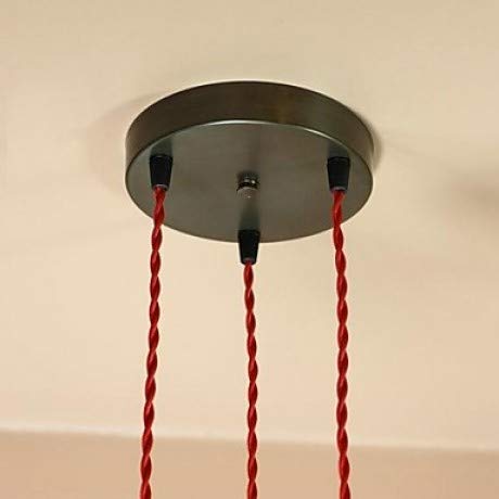 3-Lights Industrial Swag Pendant Light with 20ft Plug-in UL Cord - Adjustable Iron Ceiling Light Fixture for Dining Room, Kitchen, Bar - Chrome Finish for Modern Farmhouse & Loft Decor