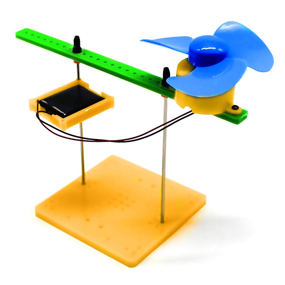 Alomejor Solar Powered DIY Fan Toy Kit for Kids - STEM Educational Building Science Kit, Hands-on Engineering Project for Children - Perfect for Classroom, Birthday Gifts & Science Fair Projects