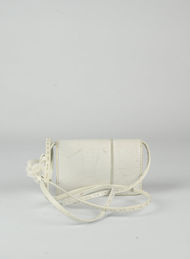 Jacquemus Mini Le Bello White Leather Crossbody Bag - Perfect for Parties, Dates & Everyday Use