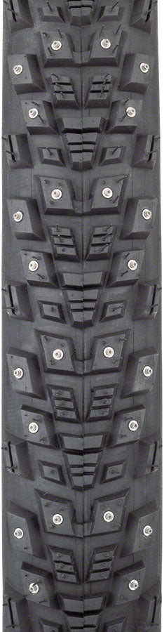 45NRTH Kahva Winter Bike Tire 27.5x2.1 Tubeless Folding Black 60TPI with 240 Concave Carbide Studs - Perfect for Snow & Ice Cycling, Mountain Biking in Cold Conditions