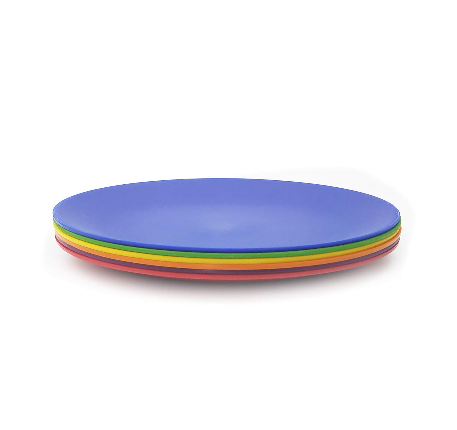 6-Pack Unbreakable Plastic Dinner Plates - 9.875 Inch Reusable BPA-Free Dishwasher Safe Plates for Parties, Picnics & Outdoor Dining | Colorful Durable Tableware for Kids & Adults
