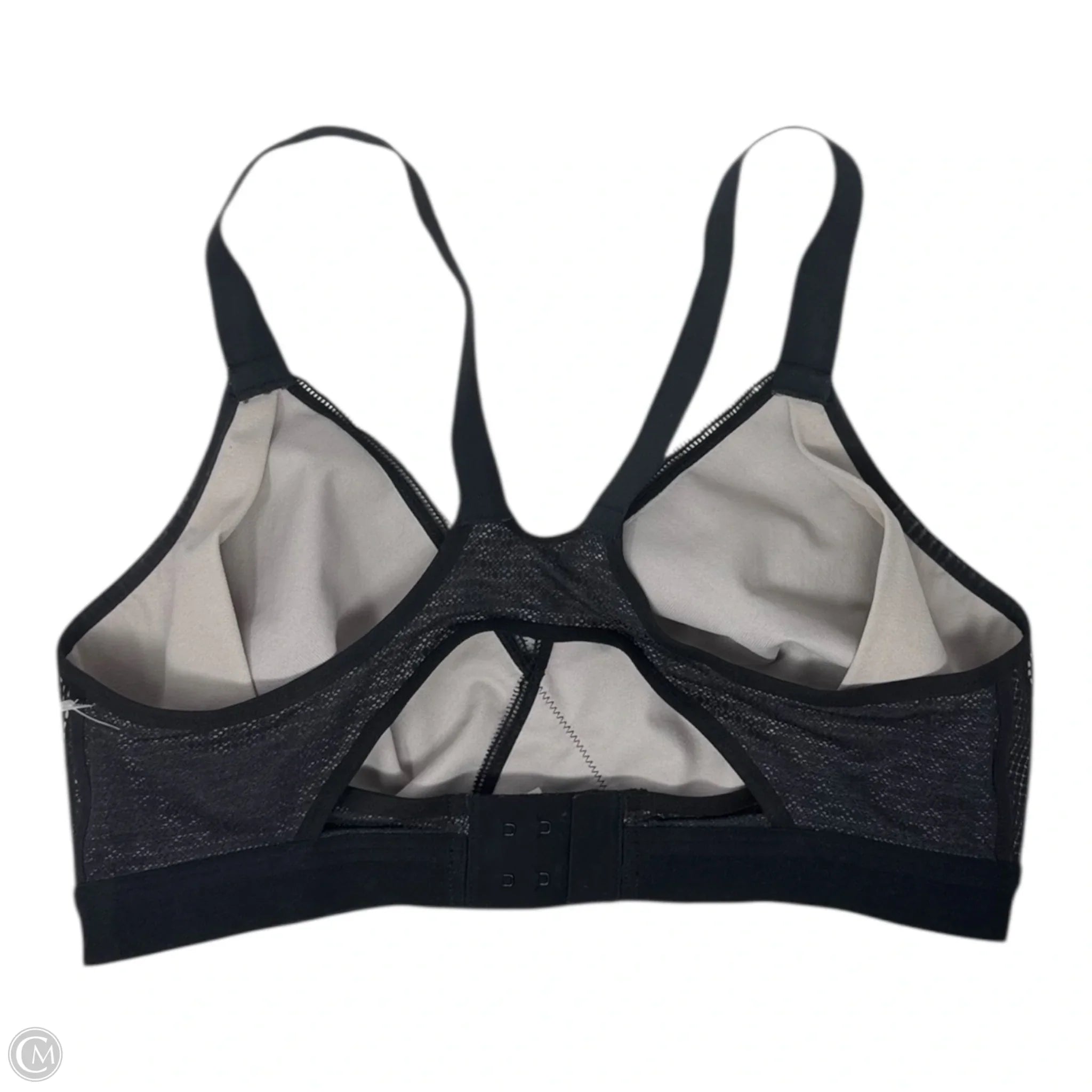 Lululemon Women's 34DD High-Impact Sports Bra - Black & White for Running, Yoga & Gym Workouts