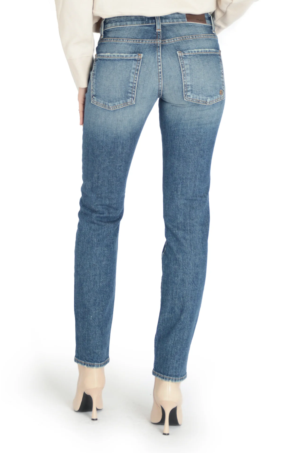 AXL Girlfriend Fit Jeans in Cortez Blue - Stylish High Waist Skinny Jeans for Women | Perfect for Casual Outfits, Date Nights & Everyday Wear
