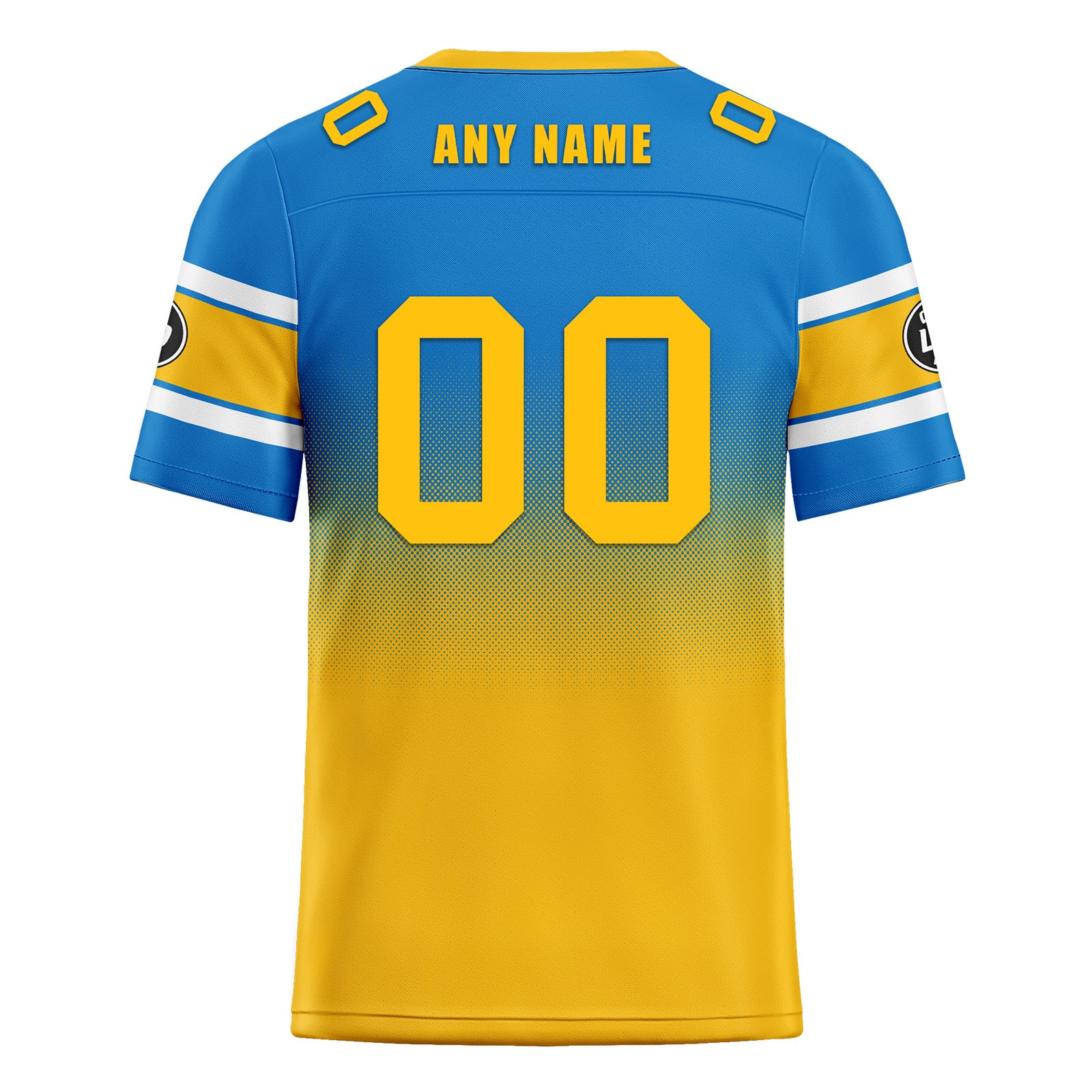 Custom Blue & Yellow Los Angeles Personalized Authentic Football Jersey FBJ02 D020249 - Perfect for Game Day, Sports Events & Fan Collections