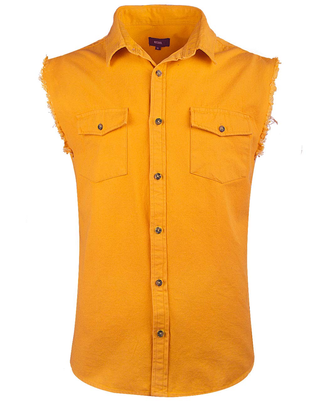 Nutexrol Men's Sleeveless Denim Cotton Biker Vest with 2 Front Pockets - Casual Motorcycle Riding & Outdoor Summer Fashion Wear