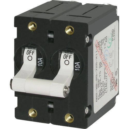 Blue Sea Systems A Series Single/Double Pole Circuit Breakers - Marine & RV Electrical Protection for Boats, Yachts, and Campers