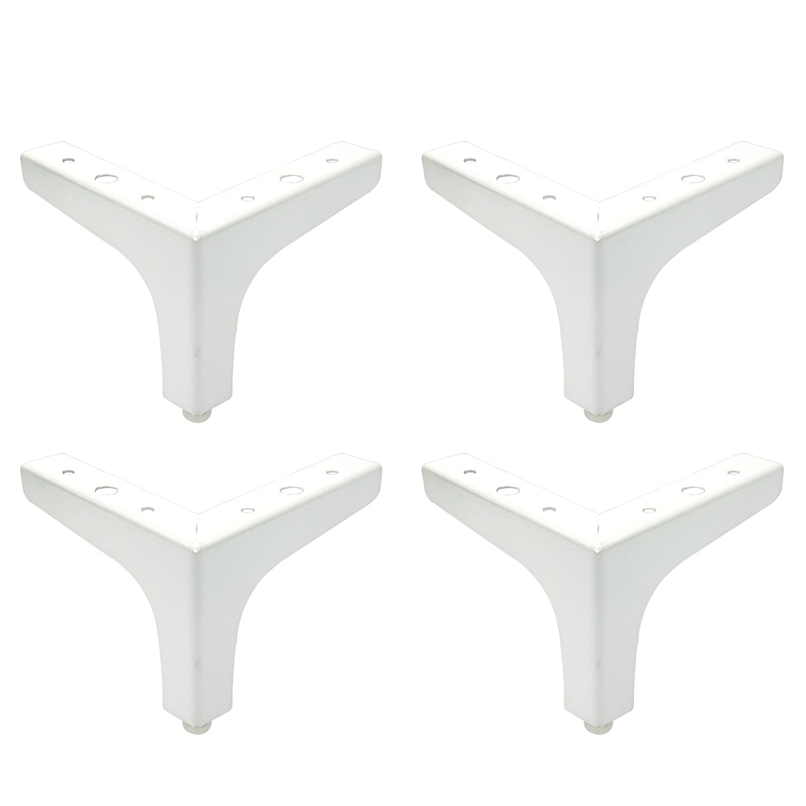 Geesatis 4 Inch White Sofa Legs - Furniture Replacement Legs with Mounting Screws for Cabinets, Dressers & Home Decor | Perfect for Living Room, Bedroom & Office Furniture Upgrades