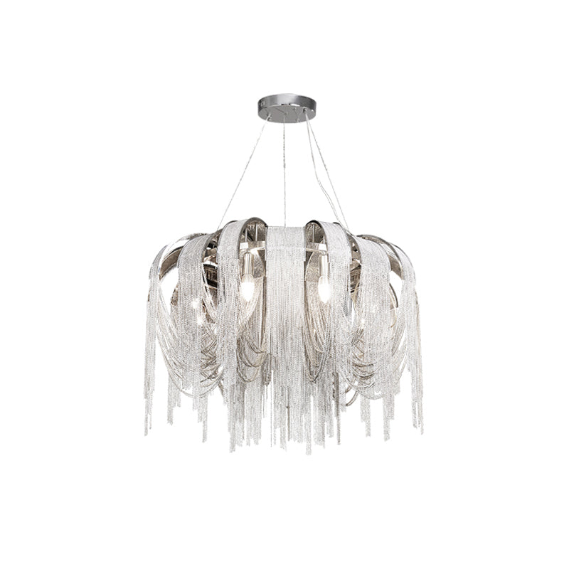 Elegant Length Chains Chandelier - Modern Crystal Pendant Lighting for Dining Room, Bedroom & Living Room - Perfect for Home Decor and Wedding Events
