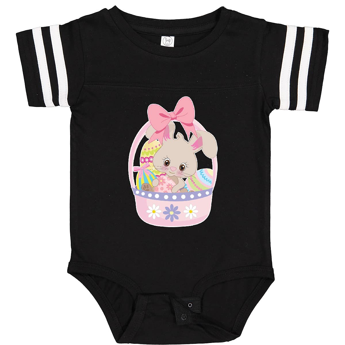 Inktastic Easter Bunny in Basket with Eggs Baby Bodysuit - Cute Easter Outfit for Infants & Toddlers - Perfect for Easter Photos, Family Gatherings & Spring Celebrations