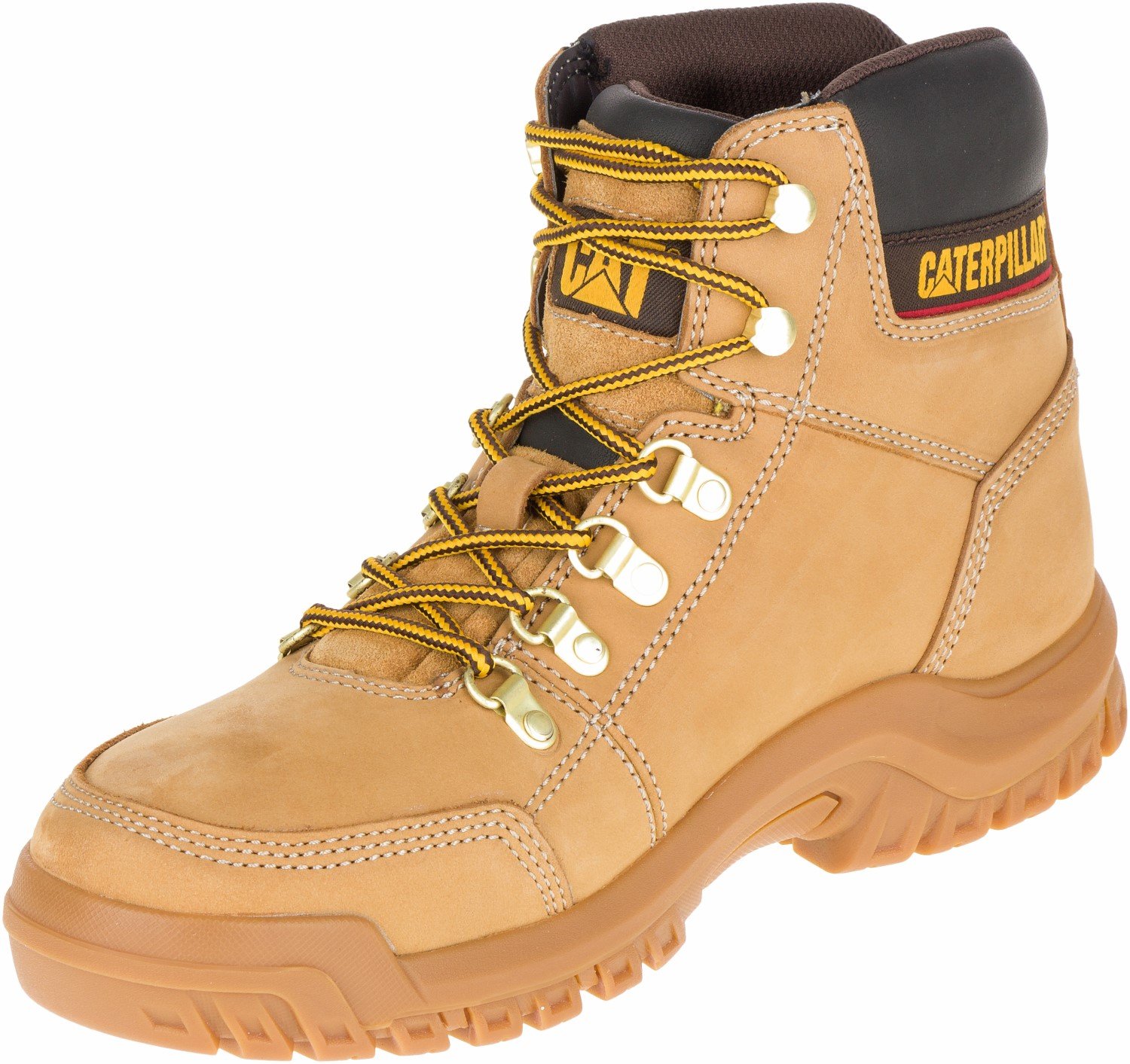 Cat Footwear Men's Outline Soft Toe Work Boot - Durable & Comfortable Safety Shoes for Construction, Hiking & Outdoor Work
