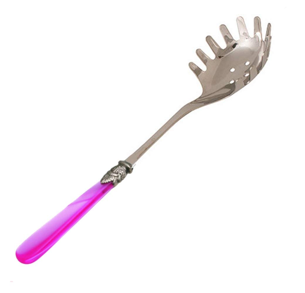 Rosanna Napoleon Spaghetti Server - Premium Pink Pasta Spoon for Italian Cuisine - Perfect for Serving Spaghetti, Pasta, and Noodles at Dinner Parties & Family Meals