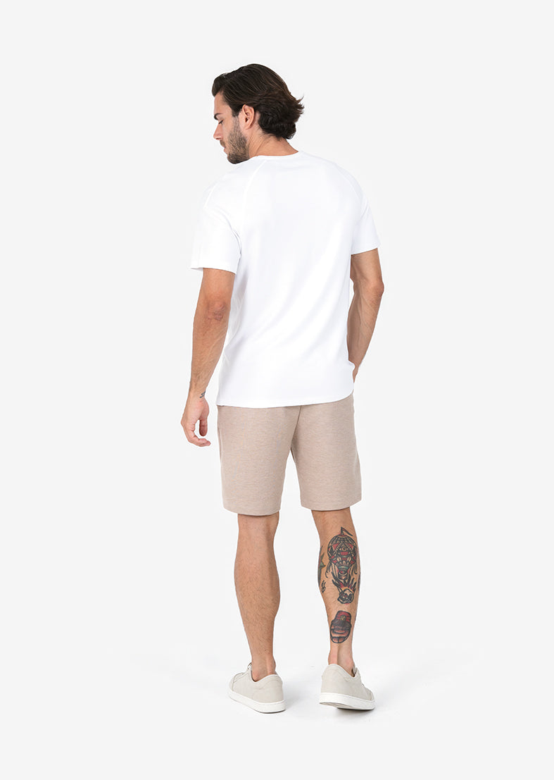 Premium Men's All Around Lounge T-Shirt - Soft Cotton Comfort Fit White Tee for Relaxing at Home, Lounging & Casual Outings