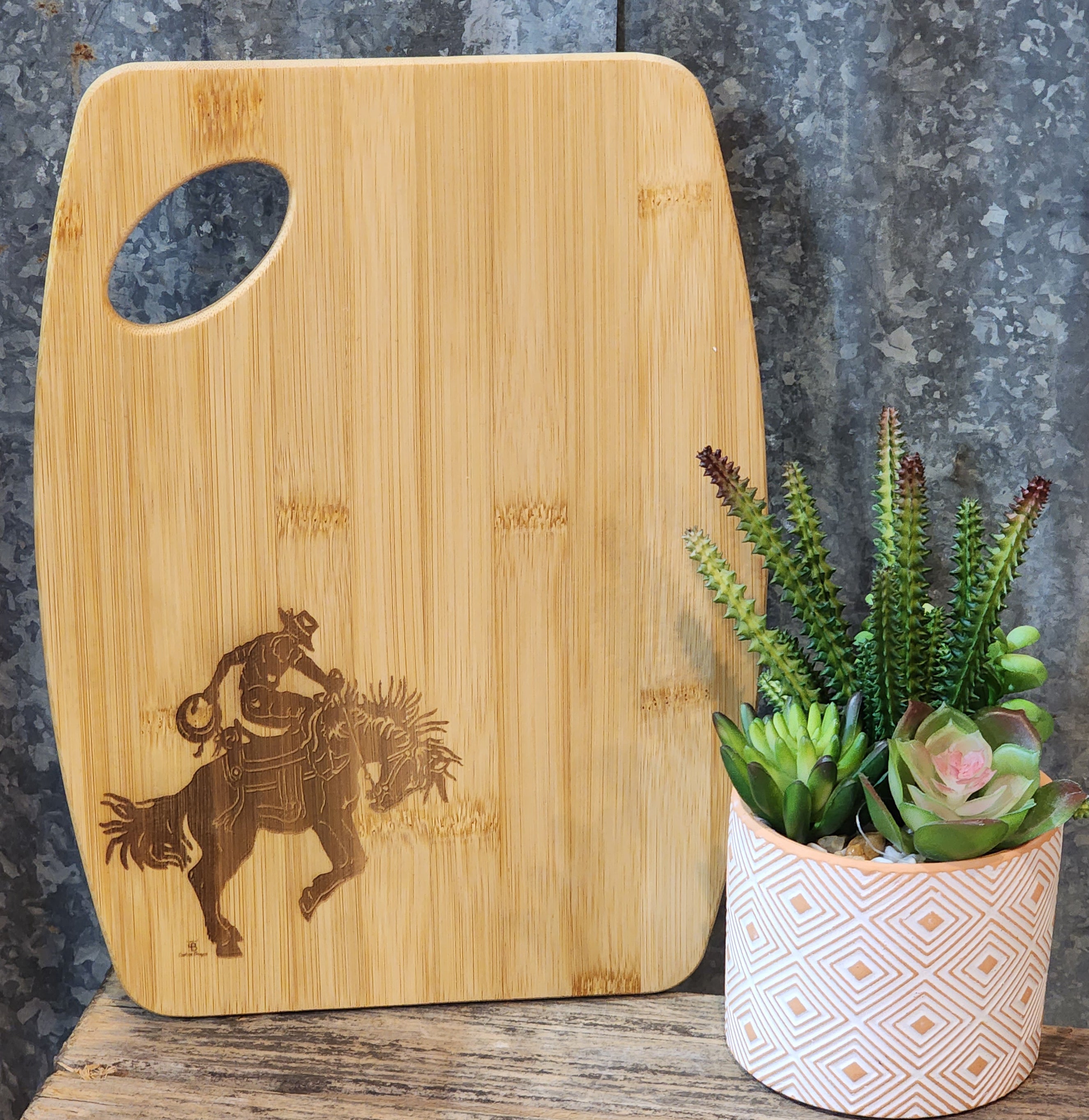 Premium Bronc Wood Cutting Board for Kitchen - Durable Chopping Board for Meat, Vegetables & Fruits - Perfect for Home Chefs & Cooking Enthusiasts