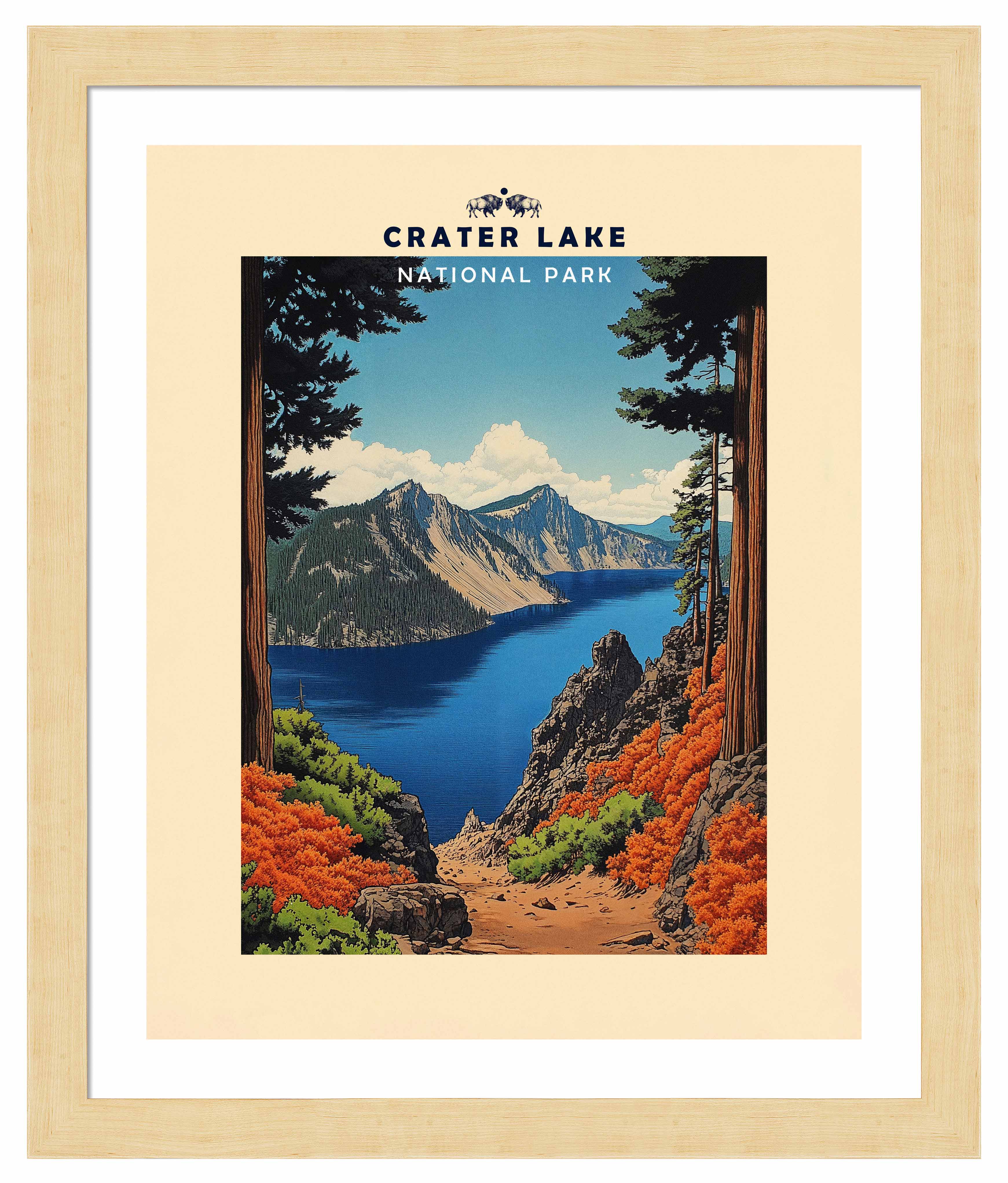Crater Lake Art Prints - Stunning Wall Decor for Home & Office - Perfect for Living Room, Bedroom, or Gift