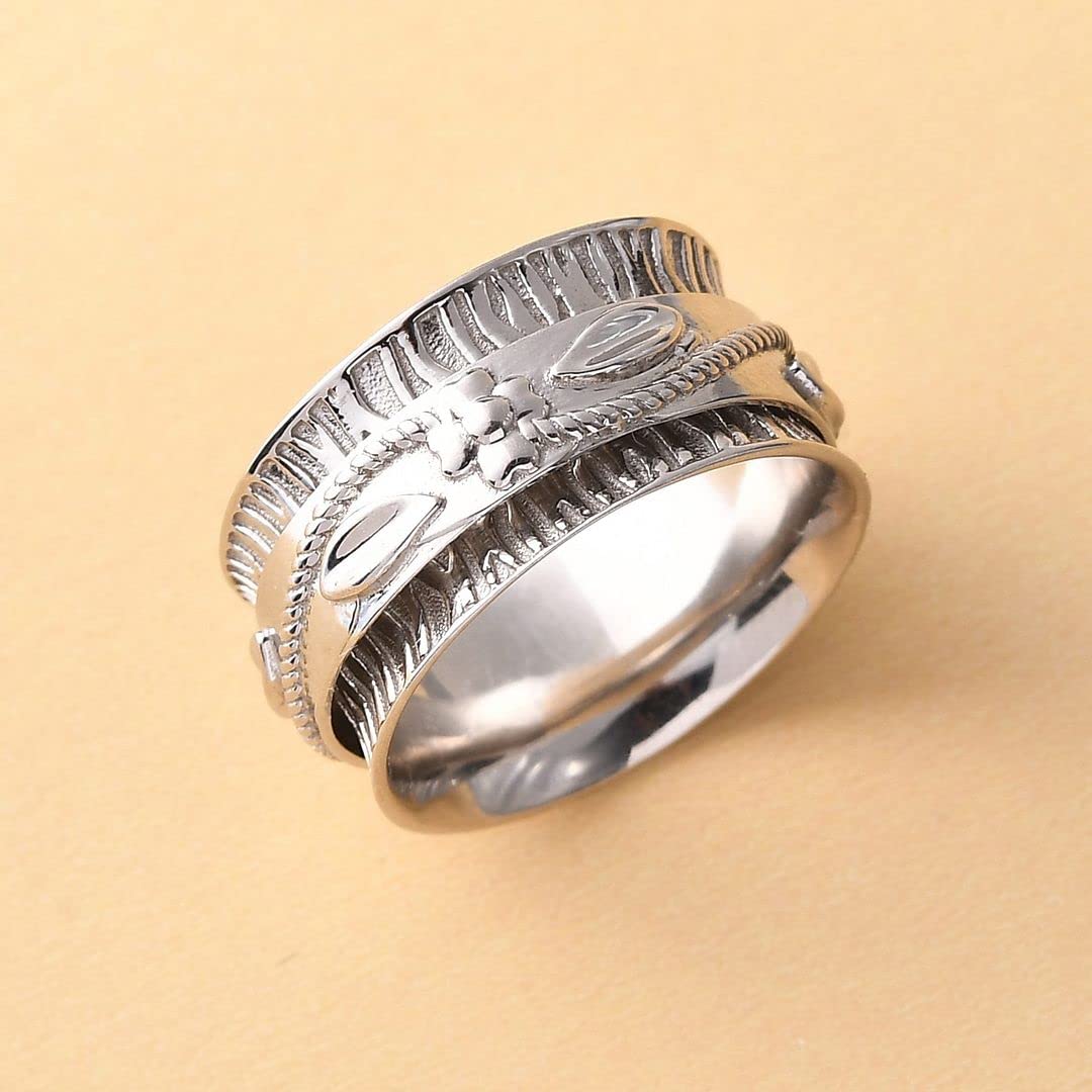 925 Sterling Silver Mom Spinner Ring for Women - Elegant Adjustable Band Jewelry Gift for Mother's Day, Birthday & Anniversary | Perfect for Everyday Wear, Special Occasions & Thoughtful Gifting