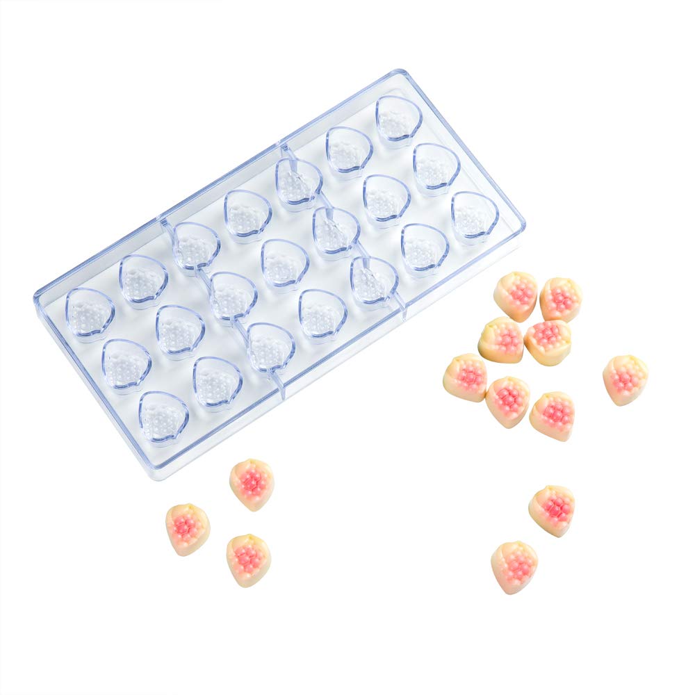 10.8 x 5.3 Inch Chocolate Berry Molds Set of 10 - 20 Cavities Polycarbonate Chocolate Molds for Baking, Candy Making, DIY Desserts - Freezer Safe, Easy Release, Food Grade for Home & Professional Use