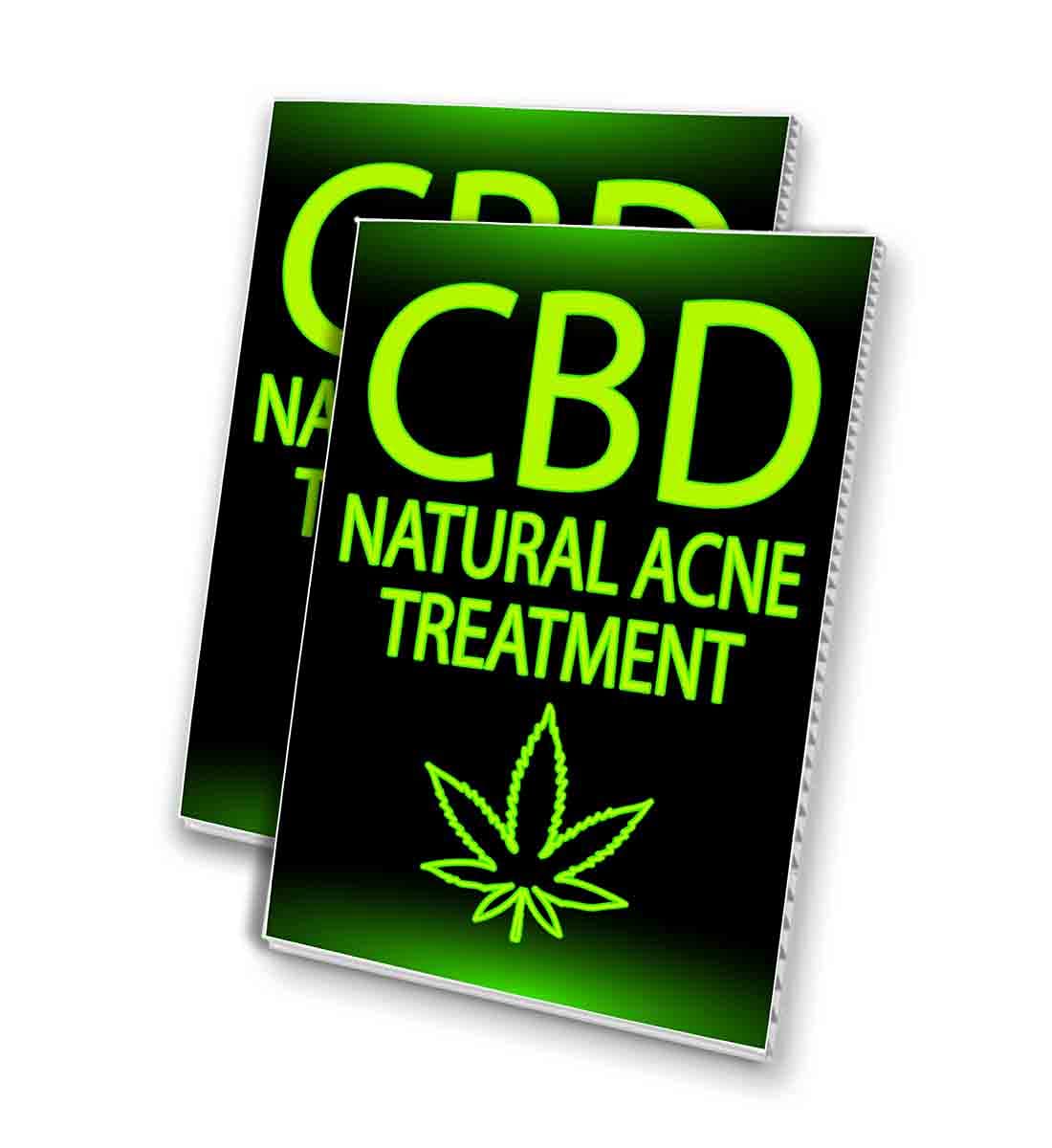 Natural CBD Acne Treatment Corrugated Plastic Panel - 24