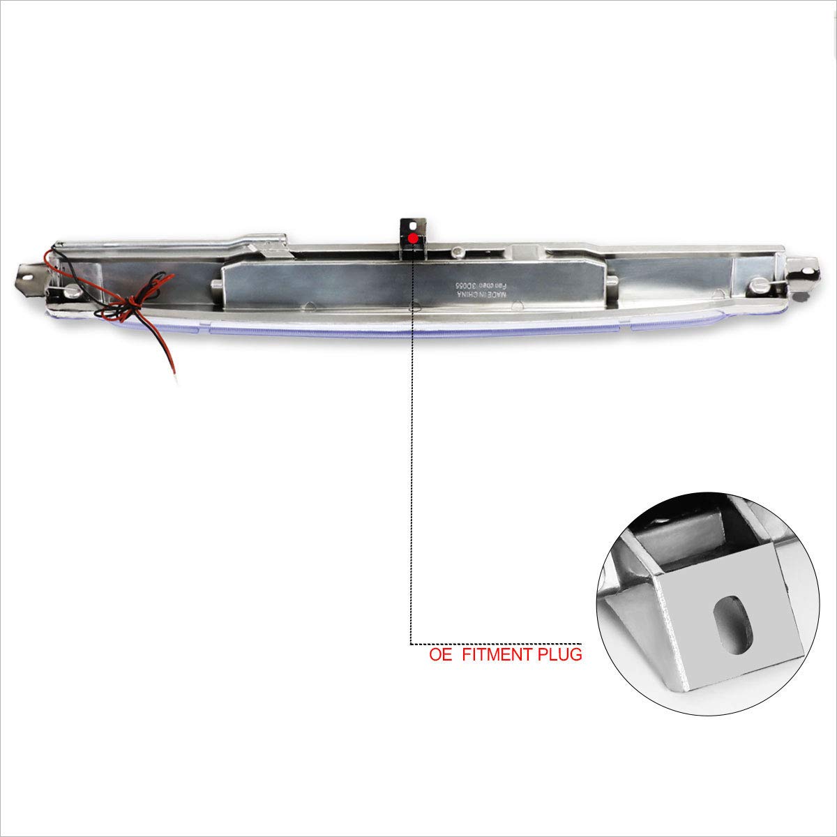 PM PERFORMOTOR Full LED Third Brake Light Compatible with Chevy Trailblazer/GMC Envoy 2002-2009 - Rear Stop Lamp Bar Chrome - Upgrade for Enhanced Safety & Style on SUV/Crossover Vehicles