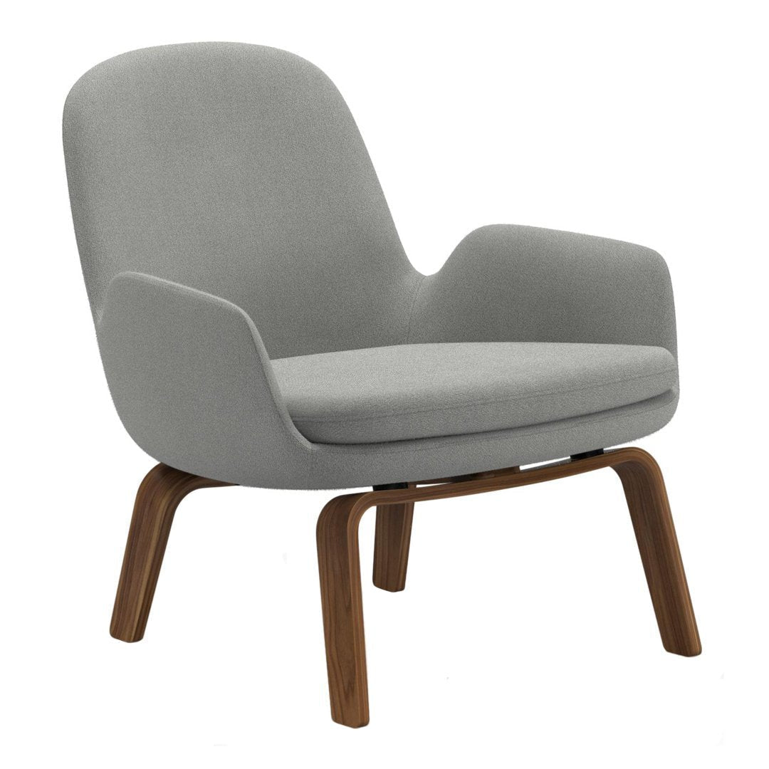 Modern Era Lounge Chair - Low Profile Mid Century Design for Living Room, Bedroom & Office - Comfortable Relaxing Armchair with Wooden Legs