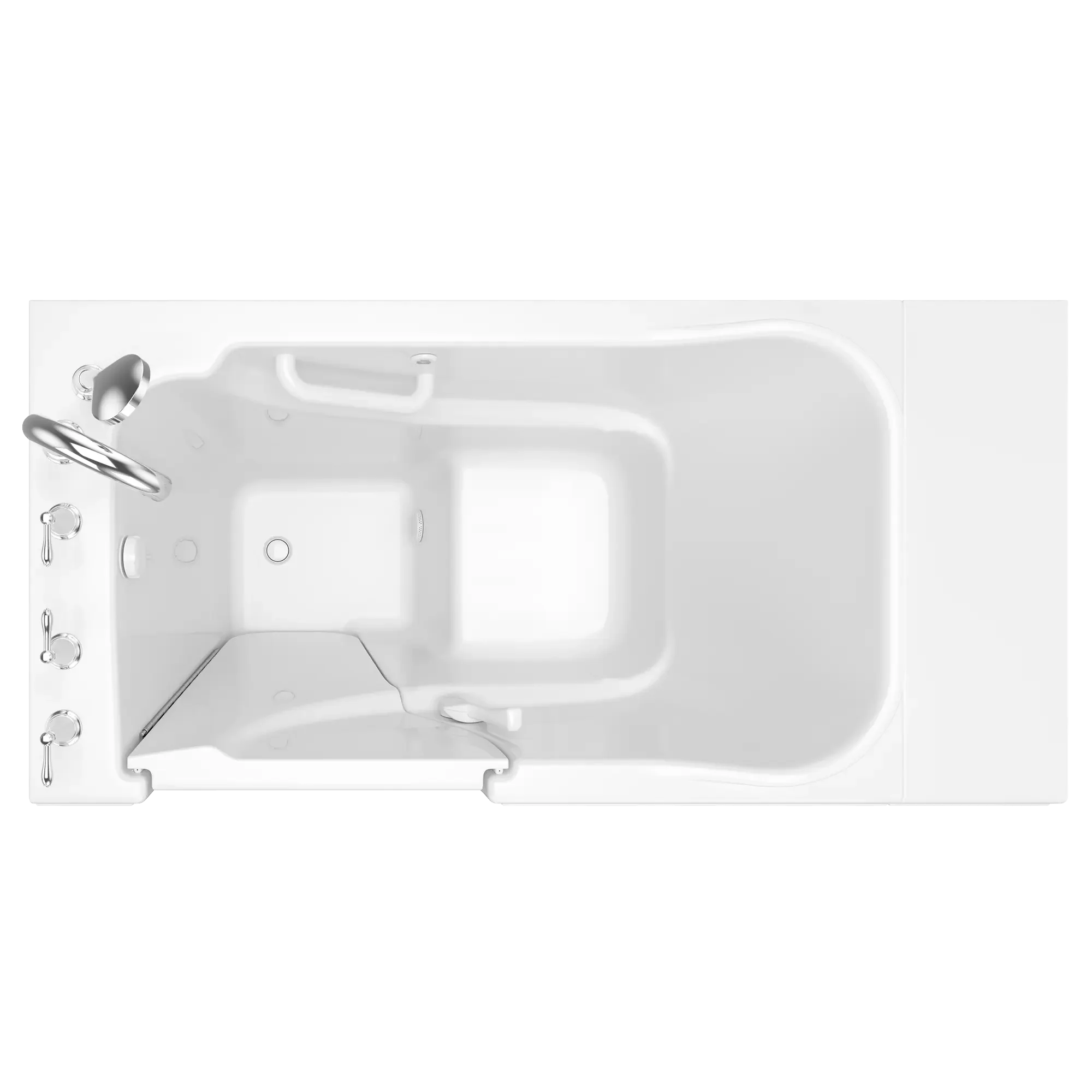 Gelcoat Value Series 30x52 Inch Soaking Walk-In Bathtub with Left Hand Door & Drain - Perfect for Elderly & Accessible Bathrooms