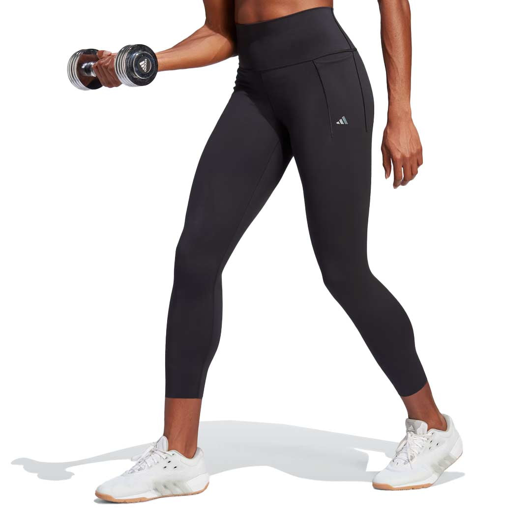 Adidas Women's Optime Training Luxe 7/8 Leggings - High Waist Workout Tights for Yoga, Running & Gym (HS7425) | Moisture-Wicking & Comfortable Fitness Leggings