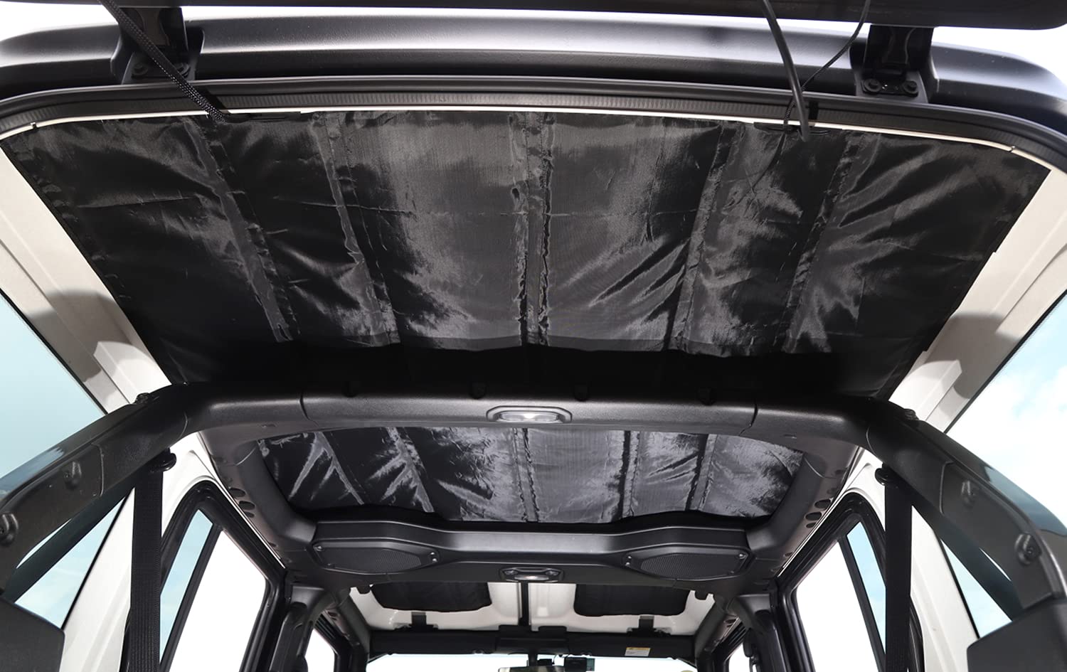 Jeep Wrangler JL Headliner Roof Insulation Kit (2018-2022) - 4-Door Sound Deadening Heat Shield Pad, Black Oxford Cloth Interior Accessories | Perfect for Off-Roading, Camping & Noise Reduction