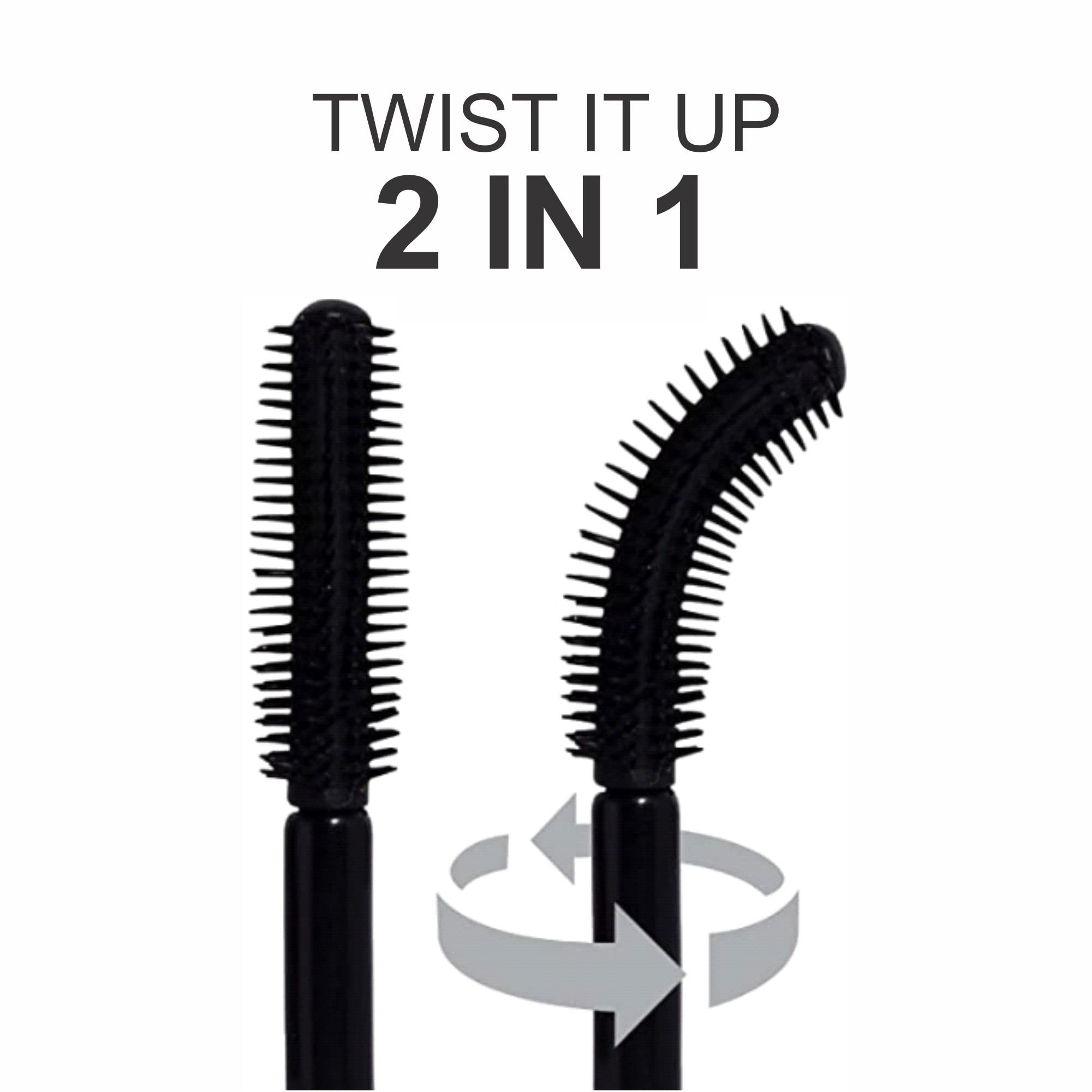 Swiss Beauty Twist and Turn Mascara - Waterproof & Smudge Proof Volumizing Mascara for Bold, Thick Lashes | Black Eye Makeup (10ml) | Perfect for Daily Wear, Parties & Special Occasions