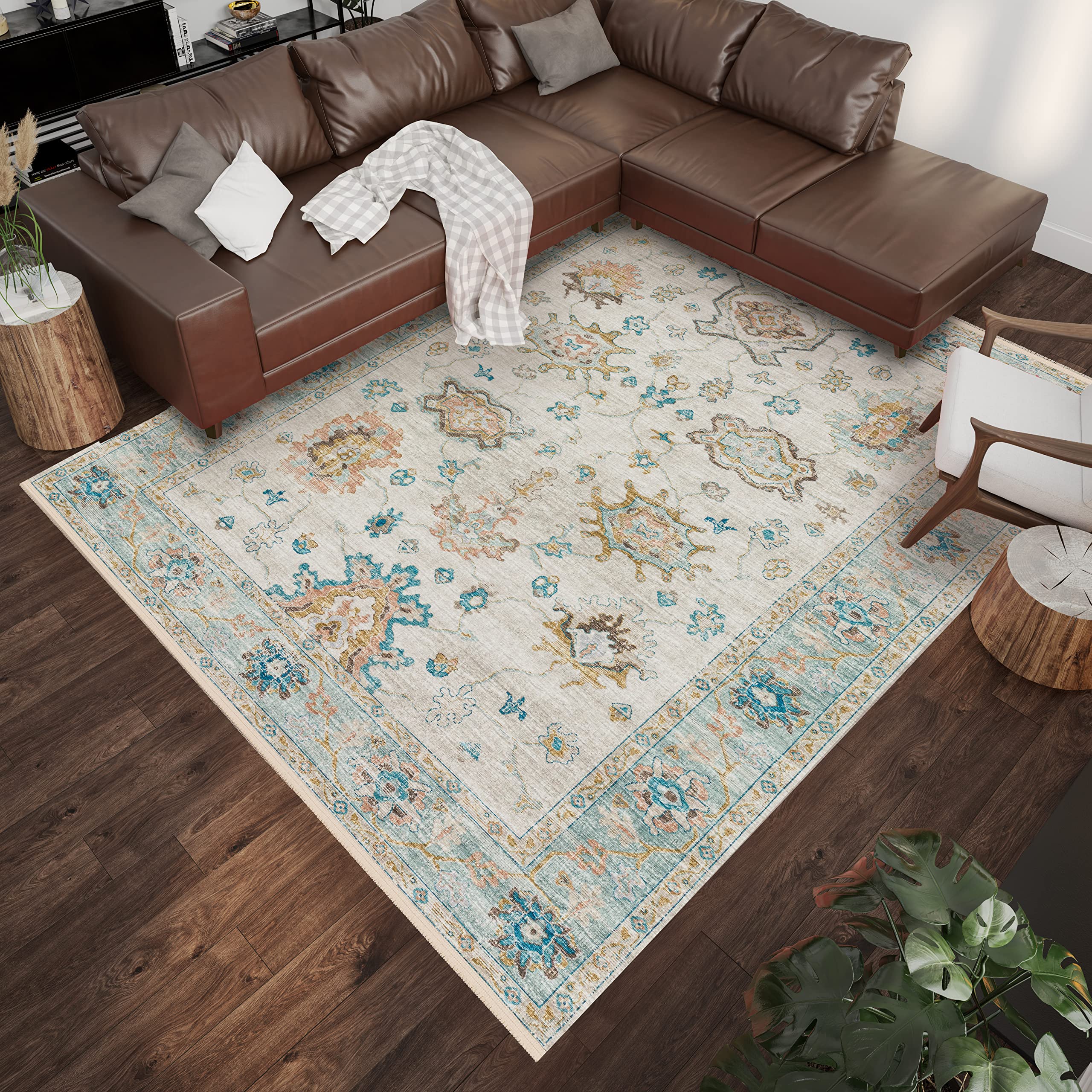 Addison Rugs Sterling AST36 Linen 8' x 10' Area Rug - Soft & Durable Living Room, Bedroom, Dining Room Decor