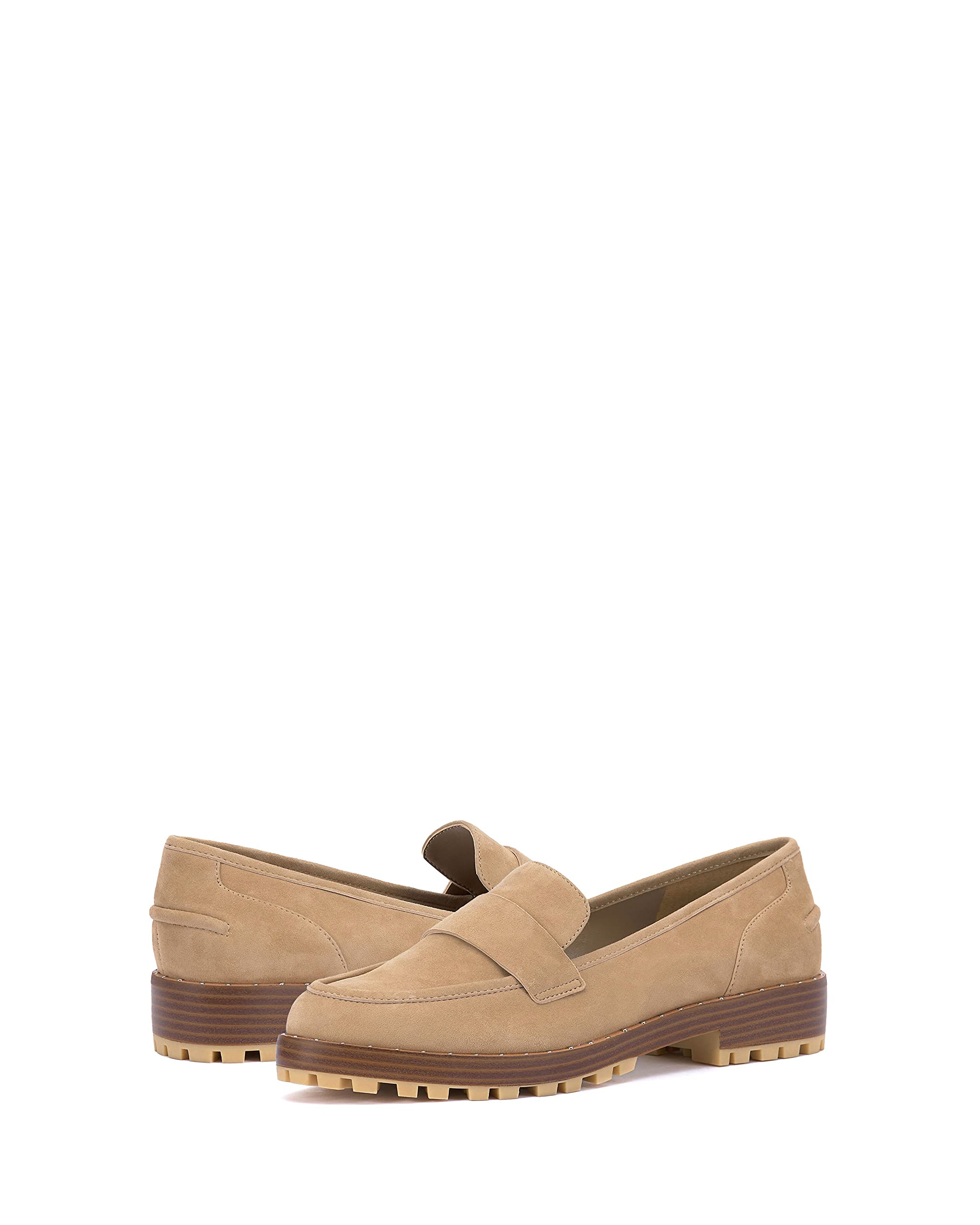 Vince Camuto Women's Golinda Flat Loafer - Comfortable Slip-On Shoes for Women, Tortilla Brown, Size 8.5 | Perfect for Office, Casual Wear & Travel