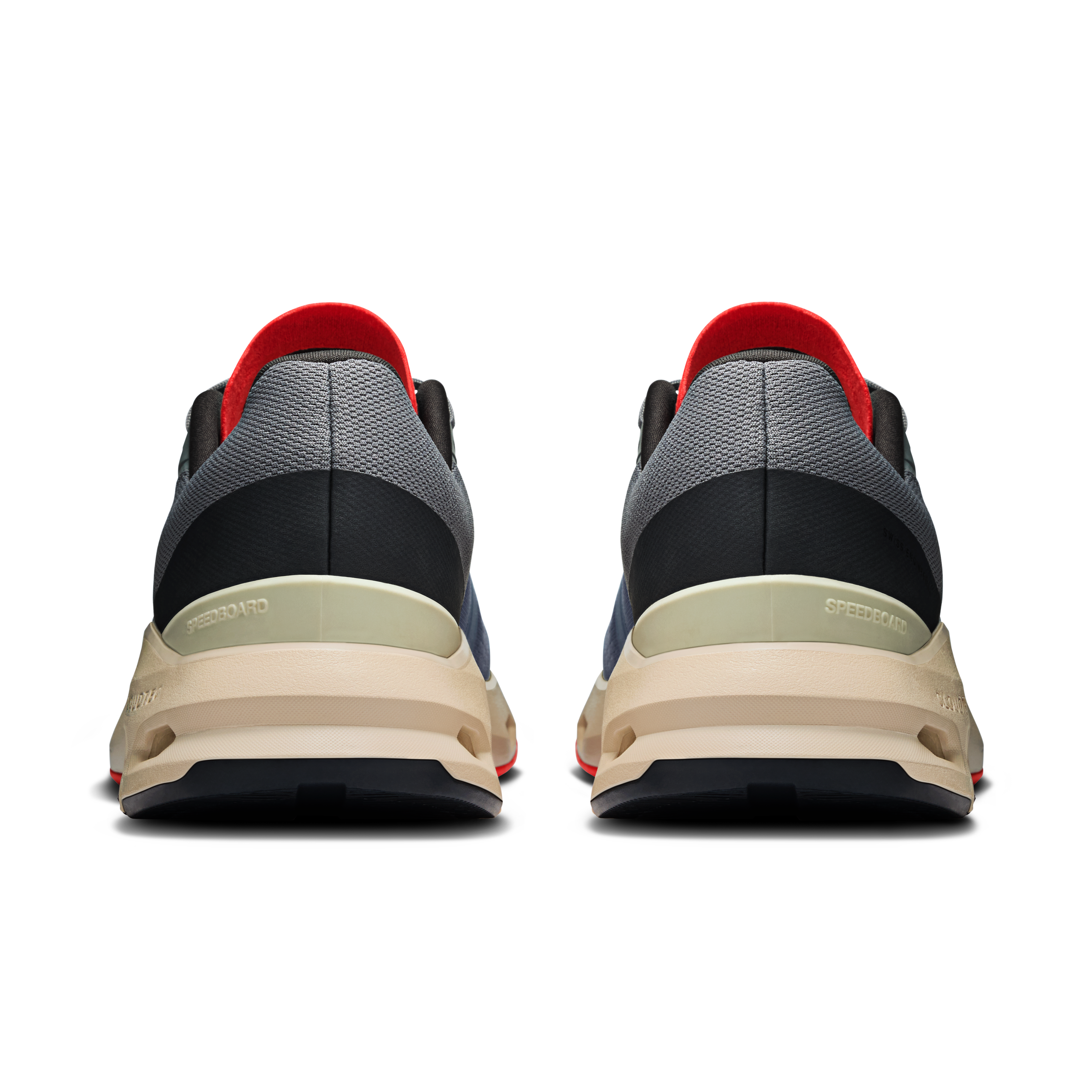 On Running Men's Cloudpulse Running Shoes - Lightweight & Breathable Sneakers for Jogging, Gym & Casual Wear (Stone/Red)