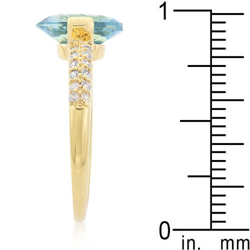 Elegant Aqua Oval Cubic Zirconia Engagement Ring - Perfect for Proposals, Weddings & Anniversaries | Hypoallergenic & Affordable Alternative to Diamonds