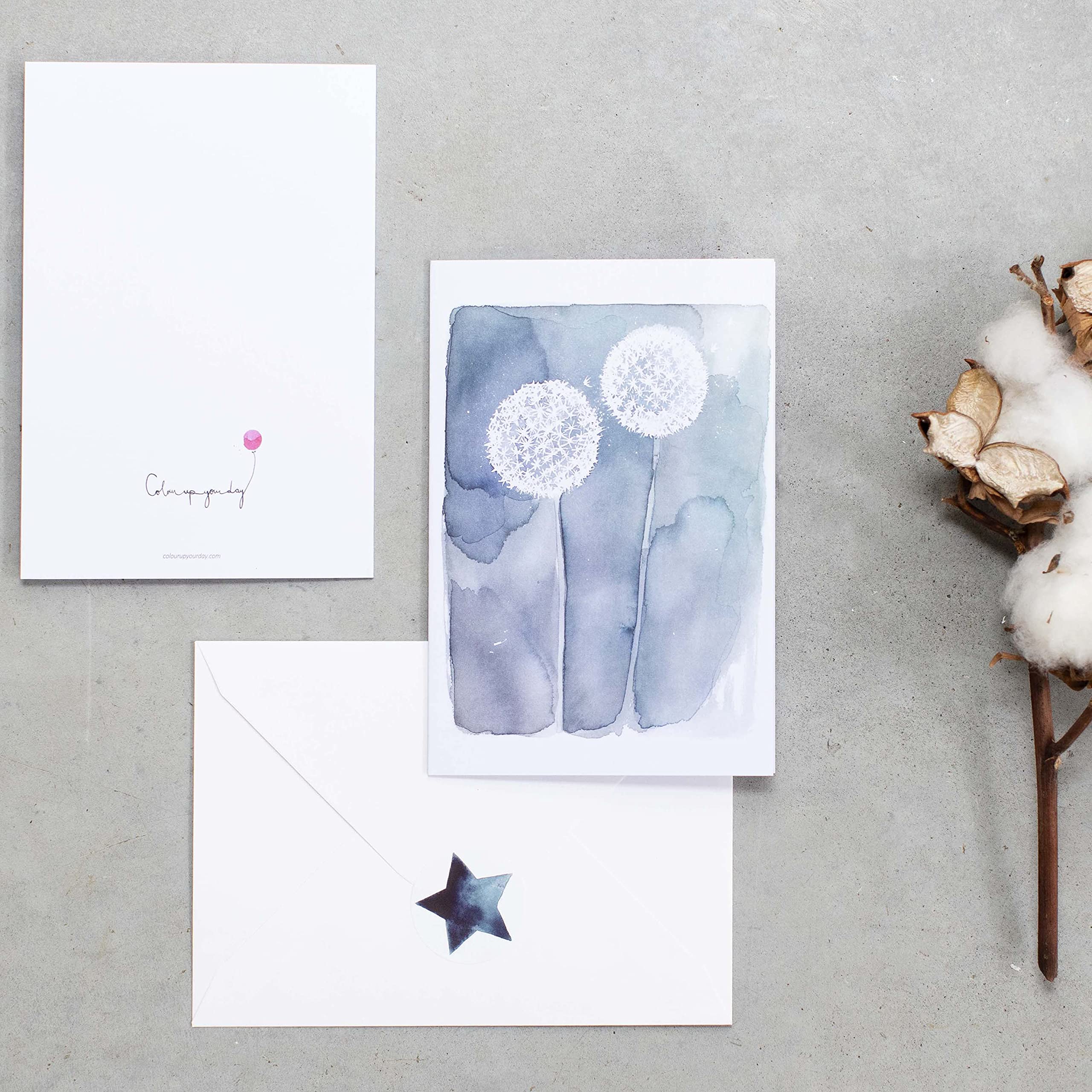 24-Pack Watercolor Botanical Greeting Cards with Envelopes & Seal Stickers - Blank All-Occasion Cards for Thank You, Appreciation, Birthday & Sympathy - Perfect for Handwritten Notes, Gifts & Special Occasions