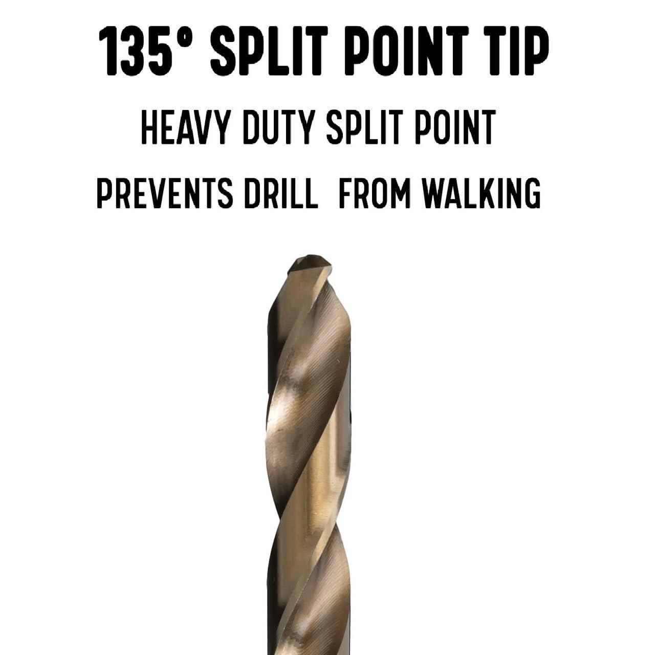 Premium Cobalt Heavy Duty Drill Bit Set - 12-Piece D/ACO Series for Metal, Wood & Hard Materials | High-Speed Steel for Professional & DIY Projects | Perfect for Construction, Carpentry & Home Repairs