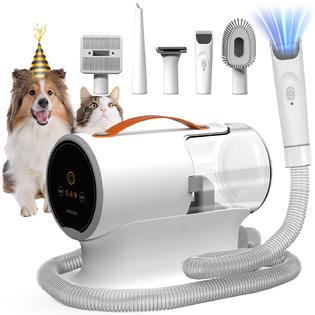 Airrobo PG100 Professional Pet Grooming Kit for Dogs & Cats - Complete Hair Clipper, Brush, Scissors & Nail Trimmer Set for Home Grooming & Shedding Control