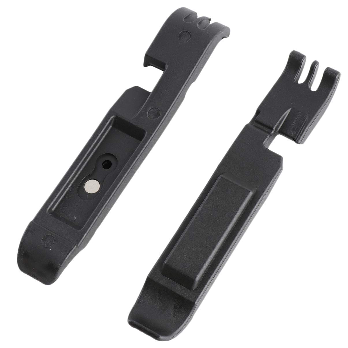 LIOOBO 2-Piece Bike Tire Lever Set - Durable Tire Pry Bar & Tyre Opener Tool for Bicycle Repair - Perfect for Road & Mountain Bike Maintenance (Black) - Essential for Flat Tire Fixes, Bike Tune-Ups & Emergency Repairs