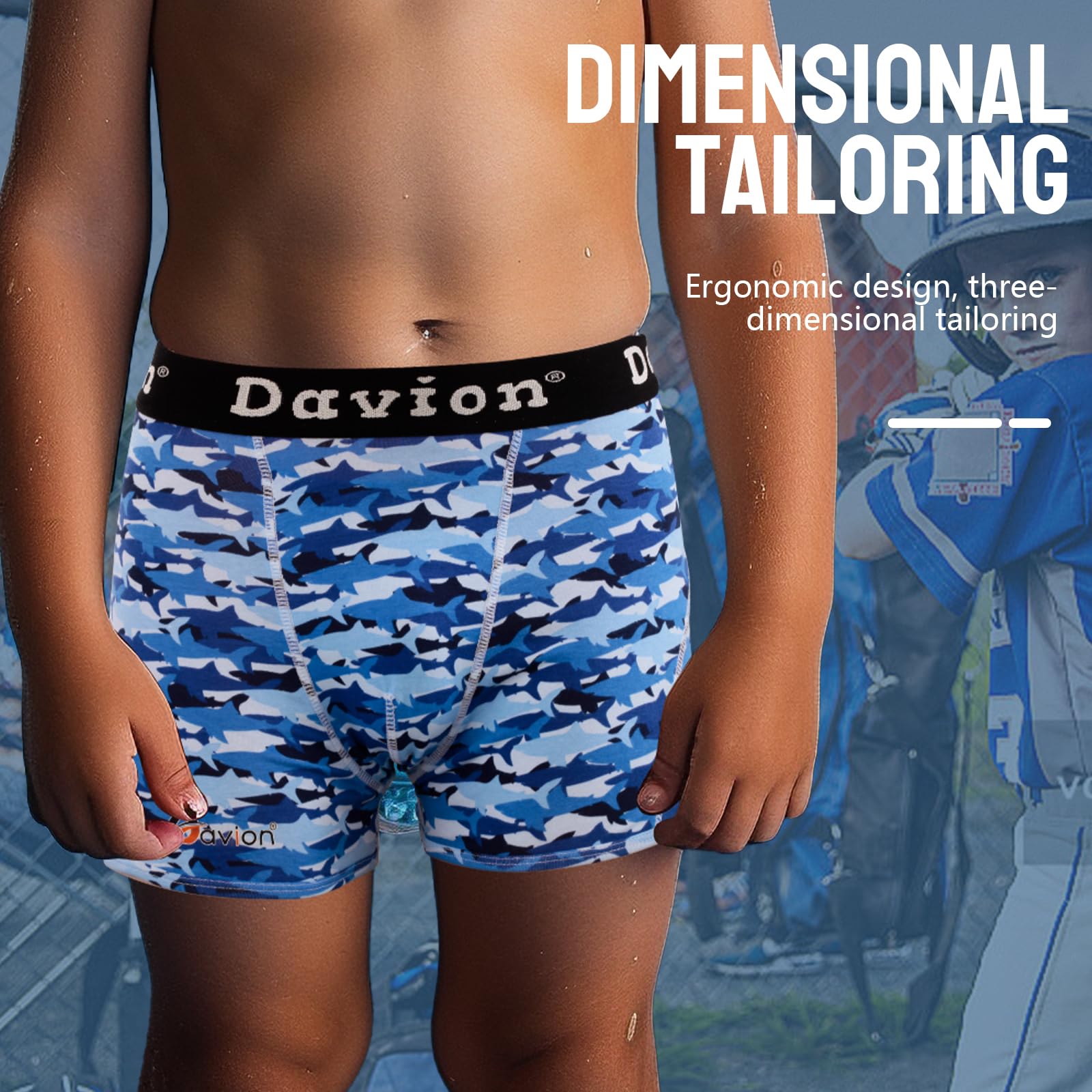 Davion Youth Boys Baseball Cup Underwear with Soft Protective Athletic Cup - Compression Shorts for Baseball, Football, Lacrosse - Comfortable Support for Sports & Training