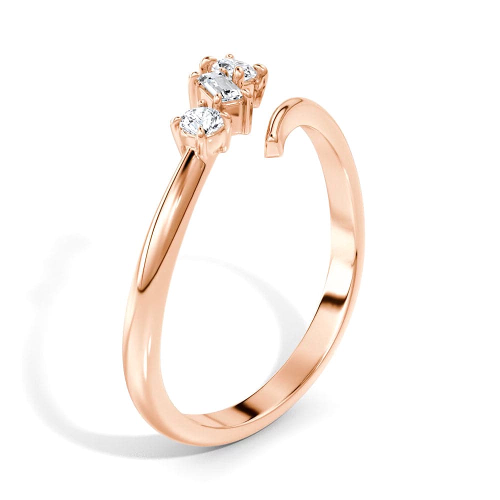 Exquisite Mixed Cut Three Stone Lab Grown Diamond Promise Ring - Perfect for Engagements, Anniversaries & Romantic Gifts