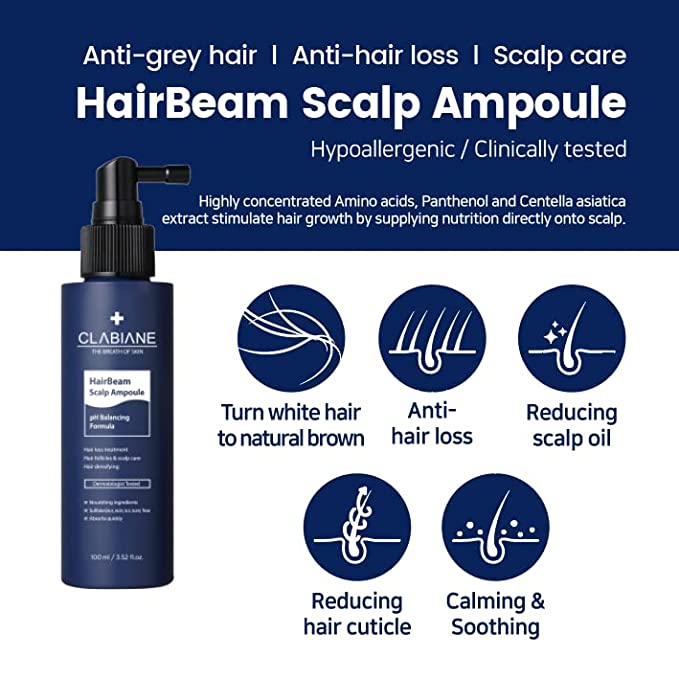 CLABIANE HairBeam Hair Growth Serum for Thicker & Longer Hair - Natural Hair Care Treatment for Women & Men - Perfect for Daily Use at Home or Salon