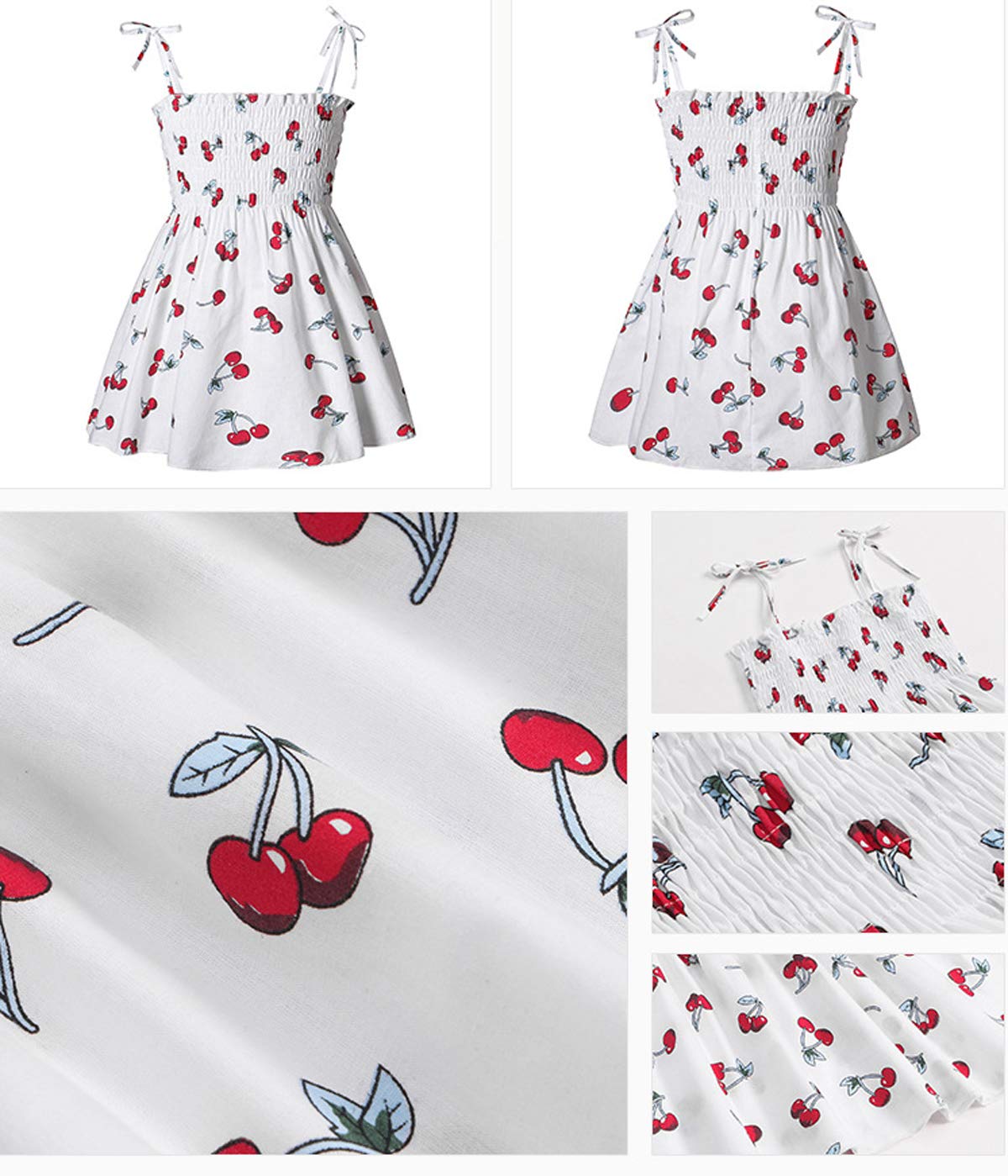 Toddler Baby Girl Floral Princess Sundress - Sleeveless Spaghetti Strap Summer Dress for Girls 1-3 Years | Perfect for Beach, Party & Outdoor Play
