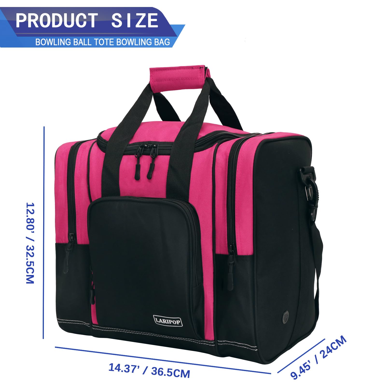 2022 Premium Single Bowling Ball Bag with Padded Holder - Fits Men's Size 14 Shoes & Accessories | Durable Tote for League Play & Practice Sessions