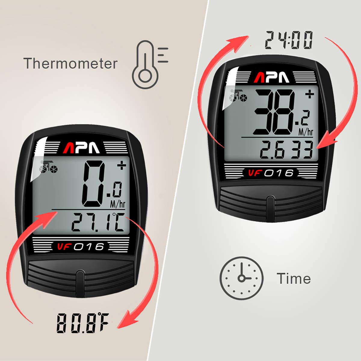 16-Function Wired Bike Computer - Waterproof Bicycle Speedometer & Odometer with Backlight | Perfect for Road Cycling, Mountain Biking & Commuting | DCY016