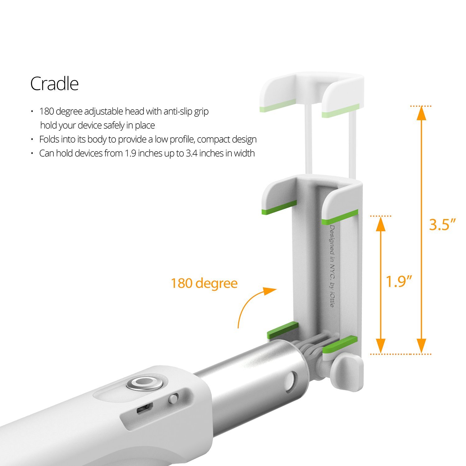 iOttie MiGo Extendable Bluetooth Selfie Stick & Tripod for iPhone, Android Smartphones & GoPro - Aluminum Monopod with Wireless Remote - Perfect for Travel, Vlogging & Group Photos (White)