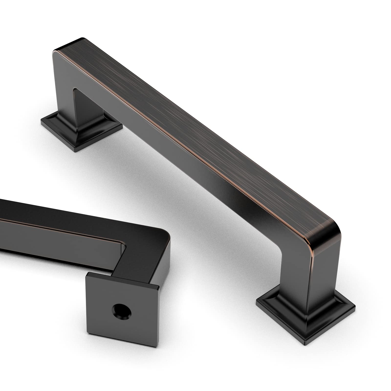 Asidrama 10 Pack 3.75 Inch (96mm) Oil Rubbed Bronze Cabinet Handles - Heavy Duty Kitchen Cabinet Pulls, Drawer Handles for Modern Home, Office & RV Cabinets (Perfect for Kitchen Remodel & Furniture Upgrade)