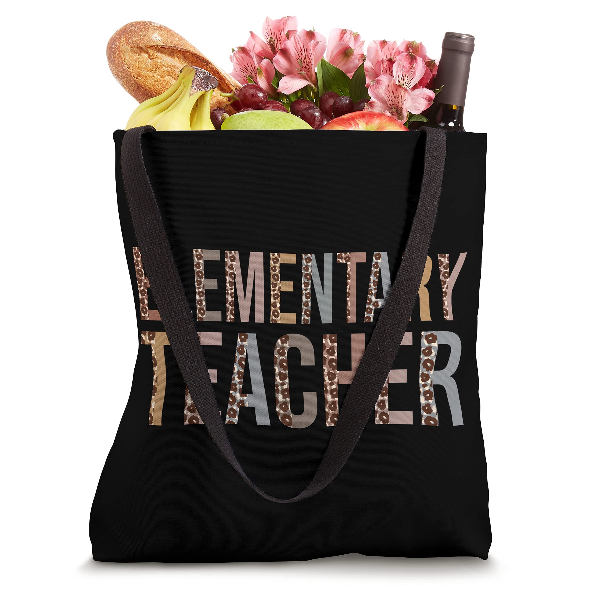 Funny Leopard Print Teacher Tote Bag - Cute Elementary School Supplies for Back to School, Classroom Organization & Teacher Appreciation Gifts