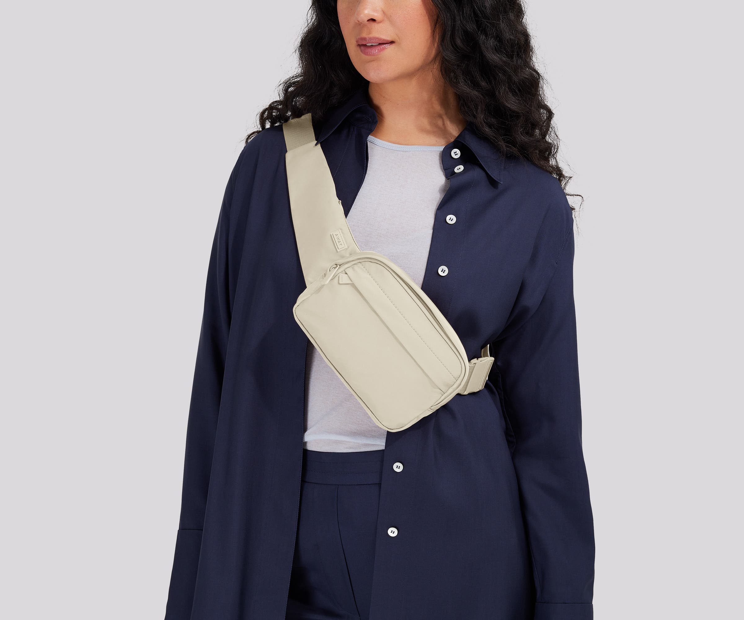 Featherlight Sling Bag in Salt White - Ultra Lightweight Crossbody Purse for Women & Men - Perfect for Travel, Hiking, and Everyday Use