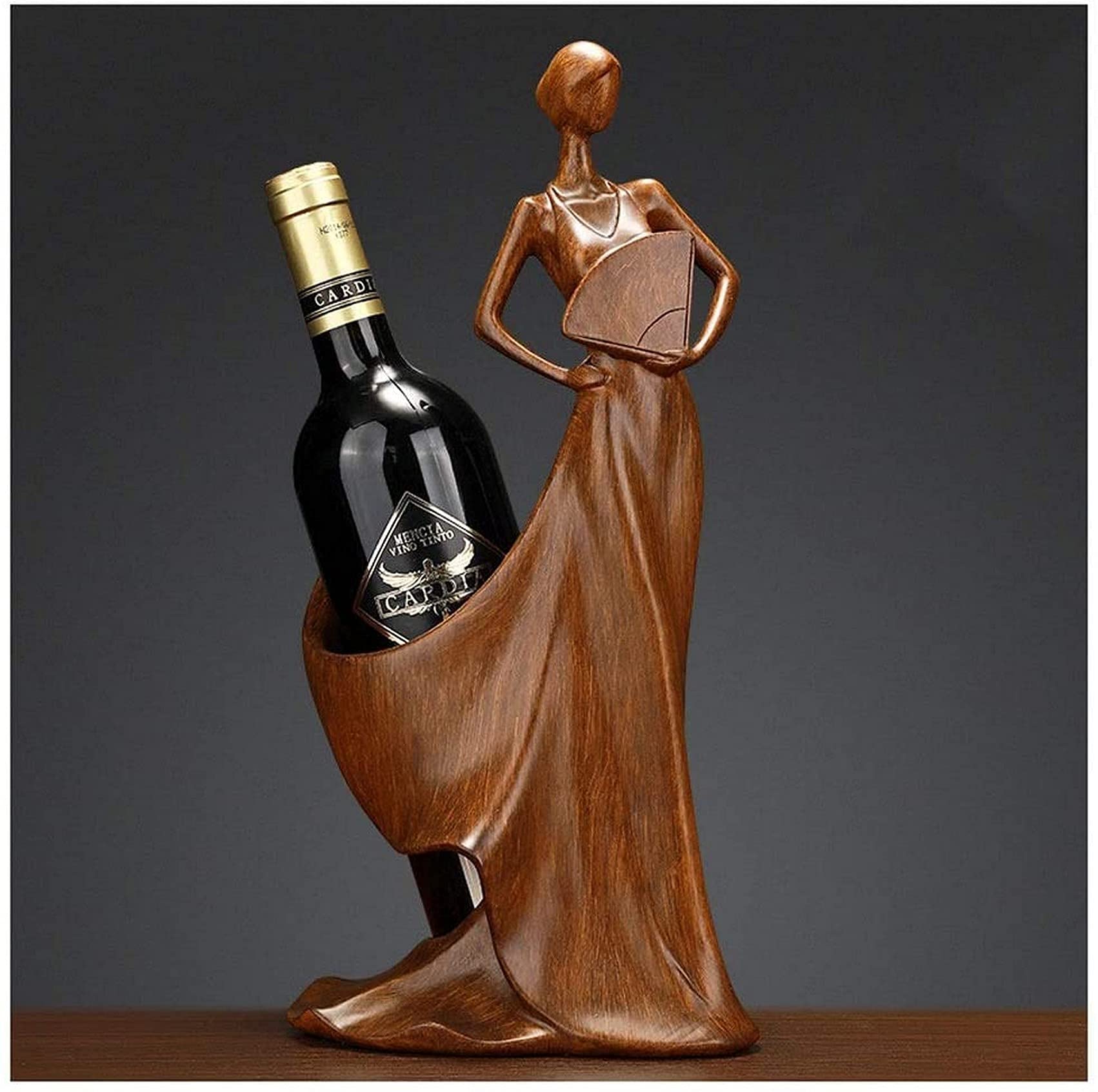 Handmade Resin Wine Rack - Elegant Home Bar & Kitchen Accessory, Beautiful Girl Model Wine Holder for Home Decor, Mini Craft Shelf - Perfect for Dining Room, Wine Cellar or Gift Giving