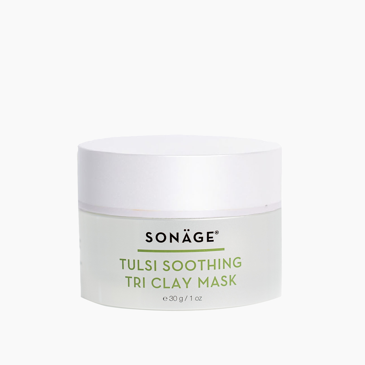 Tulsi Soothing Tri Clay Mask for Acne & Oily Skin - Organic Face Mask for Deep Cleansing & Pore Minimizing - Perfect for Spa Night & Self-Care Routine