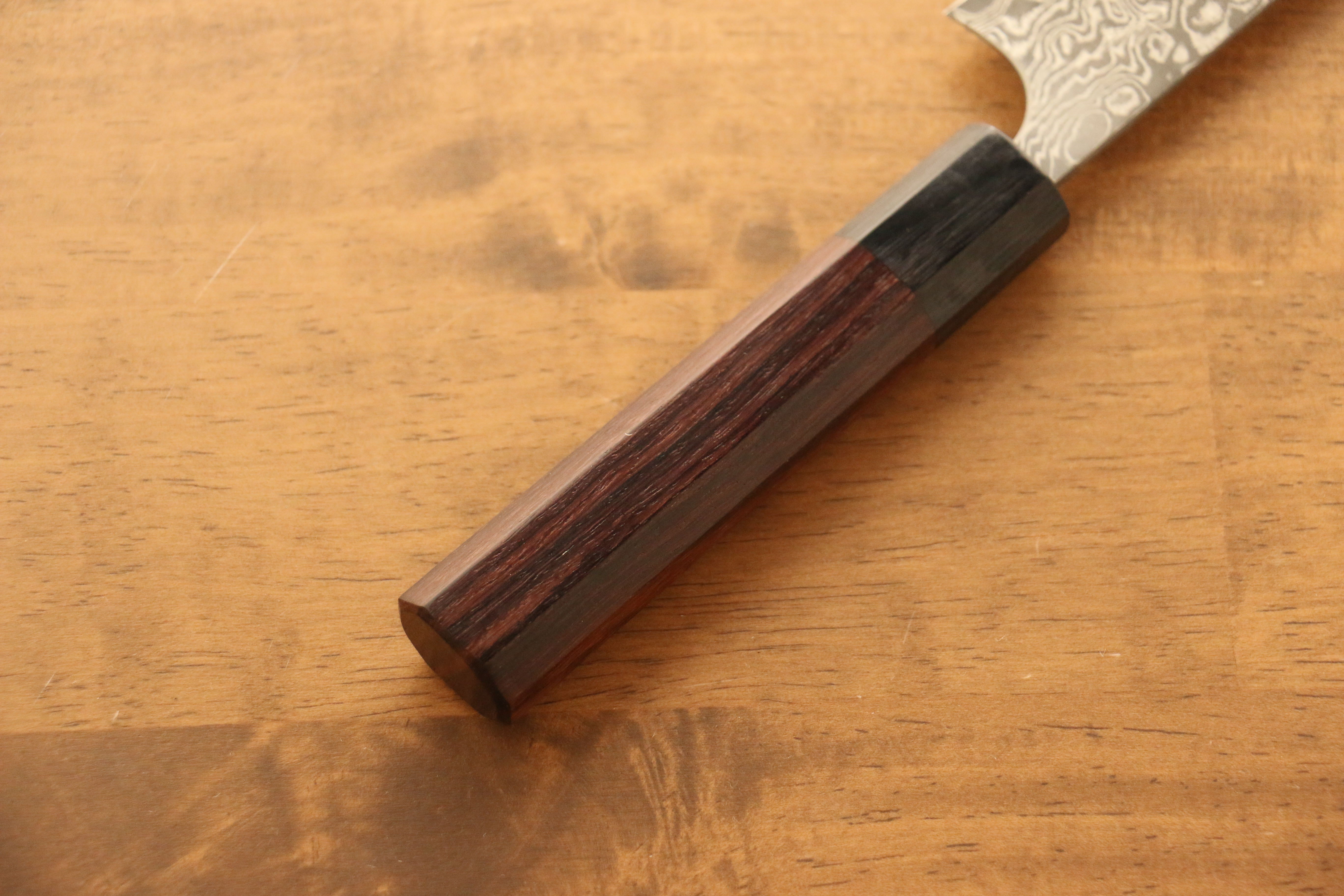 Masakage Kumo VG10 Damascus Small Bunka Knife 120mm with Shitan Handle - Premium Japanese Kitchen Knife for Slicing, Dicing & Precision Cutting
