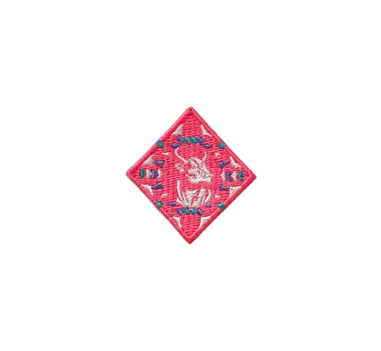 Rock'em Aztec Print Diamond Hat Patch 2024 | Trendy Embroidered Iron-On Patch for Hats, Jackets & Bags | Perfect for DIY Fashion, Costume Accessories & Festival Outfits