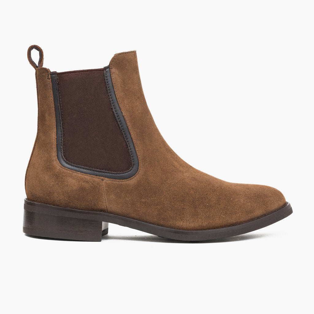 Duchess Cognac Suede Women's Boots - Stylish & Comfortable Ankle Boots for Fall & Winter Fashion | Perfect for Office, Date Night & Casual Outfits